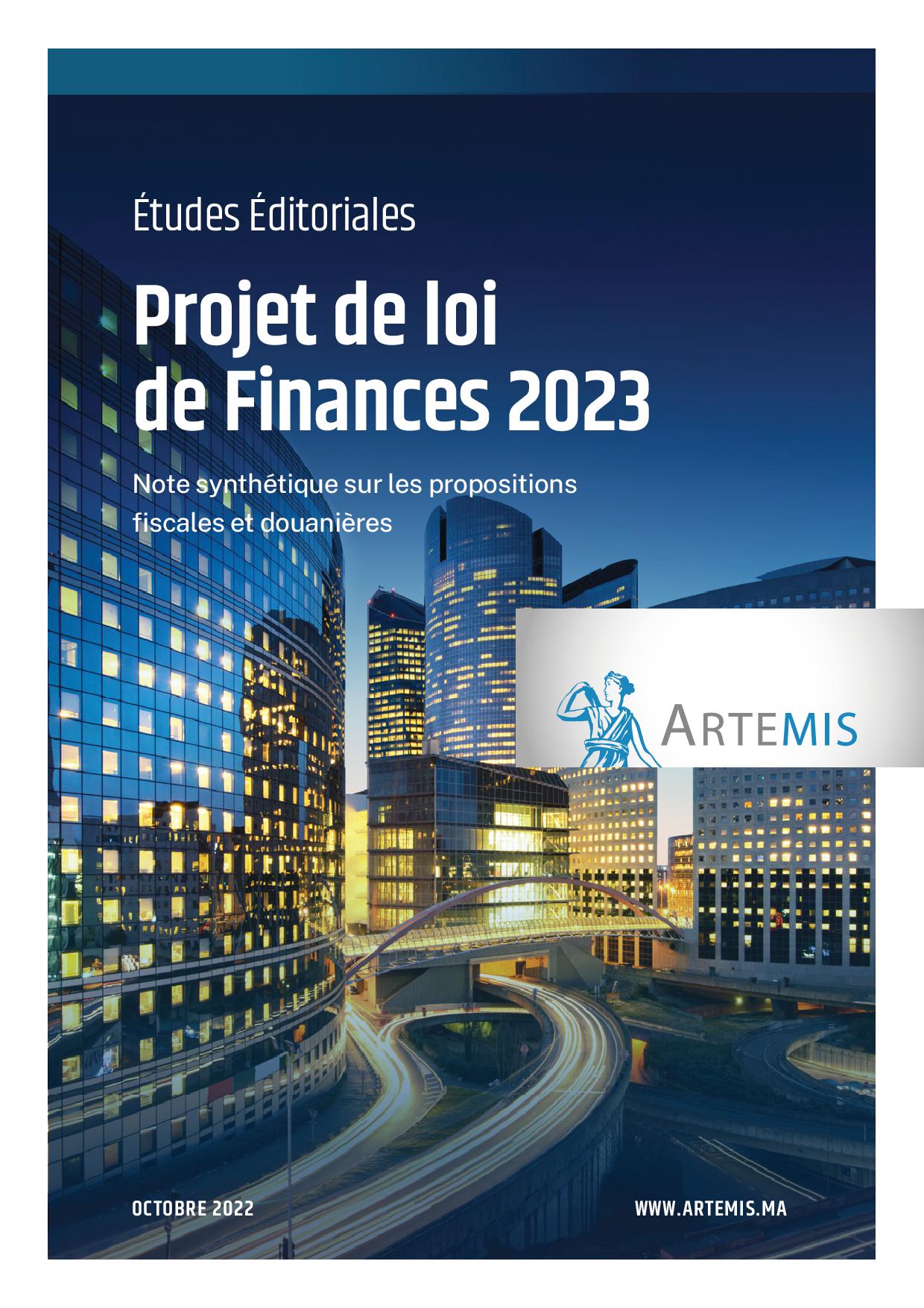 ARTEMIS : Etudes Editoriales Projet de Loi de Finances 2023